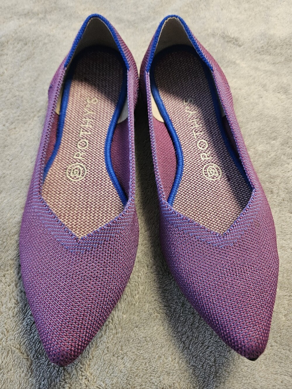 Rothy's The Point Flats In Violet Size 7.5